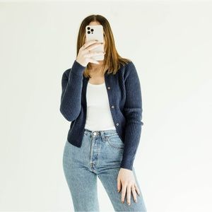 vintage gap blue cardigan